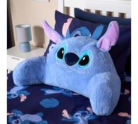 OHS Kids Reading Pillow Stitch Character, Cuddle Cushion for Bed Sofa Supportive Soft Cosy Teddy Fleece Gaming Bed Kids Cushions with Arms Snuggle Hug Pillow Relaxing at Home, Blue - 45 x 40 x 30cm