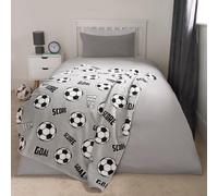 OHS Kids Sherpa Throw Over Bed Blanket Football Sofa Chair Plush Warm Soft Fleece in Light Grey OHS Light Grey