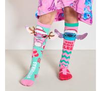 OHS Kids Stitch Fluffy Fleece Novelty Knee Hight Socks in Mint OHS Mint One Size