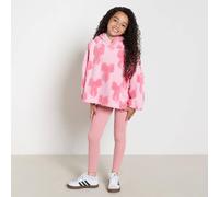 OHS Kids Tufted Cropped Hoodie Teddy Fleece Sweatshirt Loungewear in Pink | Size: S/M OHS Pink S/M