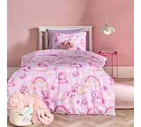 Ohs Kids Unicorn Microfibre Bedding Set Duvet Cover With Pillowcase - Lilac
