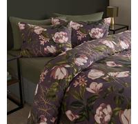 OHS King Duvet Covers Floral, Ultra Soft Cosy Warm Fabric Vibrant Floral Botanical Design Luxurious Quilt King Size Bedding Set & 2 Pillowcases, Purple