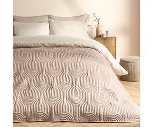 OHS King Size Blanket Bow Quilted Bedspreads, for Women Super Soft Luxurious Bedspreads King Size Lightweight Throws for Sofas Bed Quilted Blanket, Natural - 200 x 240cm