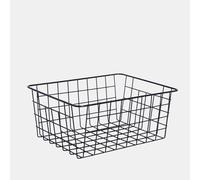 OHS Kitchen Storage Rack, Small Baskets for Kitchens Pantry Bathroom Cupboards Organising Kitchen Vegetable Storage Rack Metal Wire Basket Storage, Black