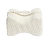 OHS Knee Pillow, Memory Foam Leg Pillow for Sleeping on Side Washable Cover Side Sleeper for Relieving Back Hip Support and Alignment Sciatica Pillows Pain Relief Knee Cushion, White