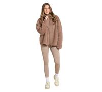 OHS Ladies Fleece Jackets Full Zip Teddy Fleece Top Womens Jacket, Mink
