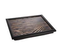 OHS Lap Trays with Bean Bag Cushion Large Lap Tray, Zebra Natural/Black