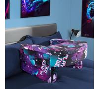 OHS Laptop Cushion Tray for Lap Gaming Print, Armrest Gaming Pillow for Bed Sofa Floor Portable Lightweight Soft Foam Reading Lap Desk Pillow with Side Pockets, Purple Neon