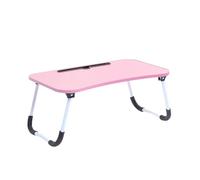 OHS Laptop Stand For Bed & Sofa with Foldable Legs Laptop Table For Working From Home Portable & Lightweight Breakfast Tray, 60x35x26cm - Blush Pink