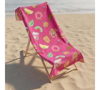OHS Large Beach Towel Sweetie Pies, Super Soft Quick Dry Sand Free Beach Towels for Adults Kids Lightweight Compact Travel Pool Swim Summer Essentials Microfibre Towel, Magenta - 71 x 152cm