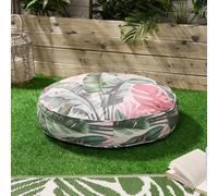 OHS Large Outdoor Cushion Round Decorative Floor Garden Water Resistant in Pink OHS Pink
