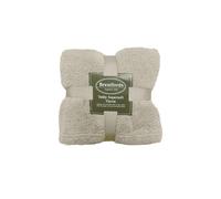 OHS Large Teddy Fleece Throw Blanket in Cream | Size: 125 cm x 150 cm OHS Cream 125 cm x 150 cm