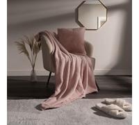 OHS Large Teddy Fleece Throw Blanket in Light Pink | Size: 150 cm x 200 cm OHS Light Pink 150 cm x 200 cm
