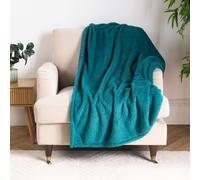 OHS Large Teddy Fleece Throw Blanket in Mint | Size: 150 cm × 200 cm OHS Mint 150 cm × 200 cm