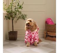 OHS Lattice Bow Dog Jumper Pet Clothes for Dog Cat Medium Sherpa Lined,Pink | Super Soft Winter Warm Puppy Dog Hoodie Fleece Sweatshirt Easy to Wear Suitable for All Breeds Dog Clothes Pet Hoodie