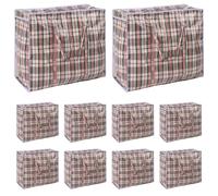 OHS Laundry Bags Zip 10 x Extra Large Clothes Bedding Storage Bag Organiser in Grey OHS Grey