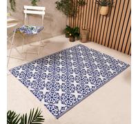 OHS Leaf Outdoor Rug Tropical Garden Area Mat Waterproof, Mono - 80 X 150Cm