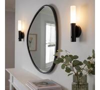 OHS LED Motion Sensor Lights Indoor Rechargeable Wall Lights 2 Pack, Black