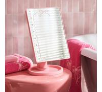 OHS Led Vanity Mirror with Bows Hollywood Mirror, Pink - Light Up | Led Light Up Vanity Mirror Pink Bow Detail Makeup Dressing Table Hollywood Style