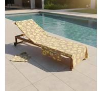 OHS Leopard Beach Towel with Bag Quick Dry Absorbent Travel Spa in Tan OHS Tan