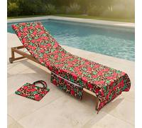 OHS Leopard Beach Towel with Bag Quick Dry Absorbent Travel Spa OHS Multicolor