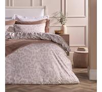 OHS Leopard Duvet Cover Set Microfibre Bedding with Pillowcase in Stone | Size: Single OHS Stone Single