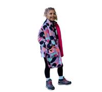 OHS Leopard Print Fleece Pocket Scarf for Girls Hand Neck Warmer Long Scarf Super Soft Fluffy Winter Scarfs Wrap Gift for Kids Casual Wear & Cold Weather, Lilac Purple