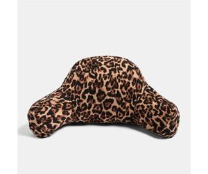 OHS Leopard Print Inflatable Cuddle Cushion, Gifts for Women Reading Pillow for Bed Adult with Microfibre Cover Sun Lounger Back Support Cushion with Arms Sofa Poolside Beach Lounge Travel Cushion