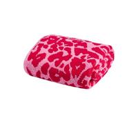 OHS Leopard Print Jacquard 100% Cotton Hand Towel 50 x 80cm 1 Piece, Pink | Super Absorbent Quick Drying Hand Towels for Bathroom Hotel Spa Quality Gym Use Decorative Ultra Soft Feel Towel