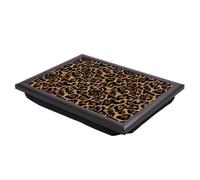 OHS Leopard Print Lap Trays with Bean Bag Cushion Large Padded Lap Tray