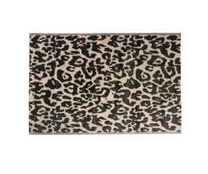OHS Leopard Print Outdoor Rug, Garden Mat Water Resistant Foldable Non Slip Large Rug Reversible Decking Tiles Outdoor Carpet Patio Rugs for Poolside Porch Picnic Camping, 160 x 230cm