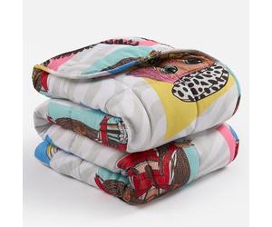 OHS LOL Dolls 3kg Weighted Blanket, Microfibre Reversible Super Soft Weighted Blanket Calming Stress Gift Sleep Therapy Anxiety Relief, Grey - 150 x 100cm (Disclaimer:Only suitable for age 3+years)