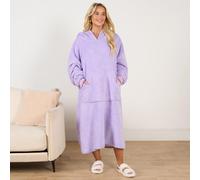 Sienna Extra-Long Blanket Hoodie, Valentines Gifts for Her Soft Sherpa Fleece Warm Cosy Oversized Hoodie Women Wearable Blanket Hooded Snoodie for Adult Teens Men Big Jumper, Lilac Purple