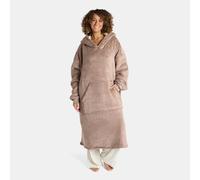 OHS Long Oversized Sherpa Fleece Hoodie Blanket in Light Brown OHS Light Brown One Size