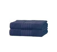 Ohs Luxury 100% Cotton 2 X Jumbo Bath Sheets, Navy Blue