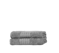 Ohs Luxury 100% Cotton 2 X Jumbo Bath Sheets, Silver Grey