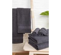 OHS Luxury 100% Cotton Face Cloth Bathroom Towel in Charcoal OHS Charcoal