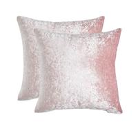 Ohs Luxury Crushed Velvet Set Of 2 Cushion Covers Plain