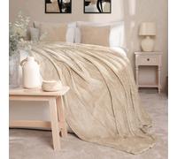 OHS Luxury Large Waffle Honeycomb Mink Warm Throw in Light Brown | Size: 200 cm x 240 cm OHS Light Brown 200 cm x 240 cm