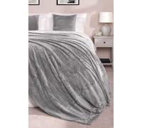 Dreamscene Sofa Throw Blanket, Soft Cosy Warm Honeycomb Waffle Fluffy Fleece Blankets for Bed Single Bed Throws Faux Fur Charcoal Grey Throw for Sofa, 125 x 150cm