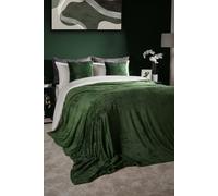 OHS Luxury Large Waffle Honeycomb Mink Warm Throw in Dark Green | Size: 200 cm x 240 cm OHS Dark Green 200 cm x 240 cm