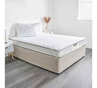 OHS Luxury Mattress Topper Soft Touch Protector Pinsonic Bed Cover, Superking