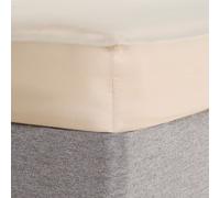 OHS Luxury Plain Dyed Cotton 30cm Deep Fitted Bed Sheet in Natural | Size: Double OHS Natural Double