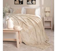 OHS Luxury Popcorn Waffle Blanket Large Warm Fleece Throw Over Bed Travel