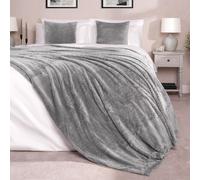 OHS Luxury Popcorn Waffle Blanket Large Warm Fleece Throw Over Bed Travel
