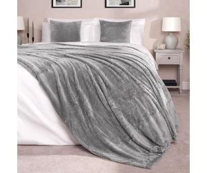 OHS Luxury Popcorn Waffle Blanket Large Warm Fleece Throw Over Bed Travel