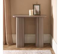 Ohs Madison Console Table Ribbed Engineered Wood Entryway Display Desk, Natural