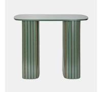 Ohs Madison Console Table Ribbed Engineered Wood Entryway Display Desk - Woodland Green