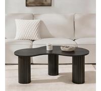 Ohs Madison Ribbed Irregular Coffee Table Engineered Wood Living Room