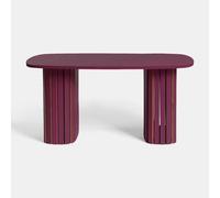 Ohs Madison Ribbed Long Coffee Table Living Room Office - Dark Berry